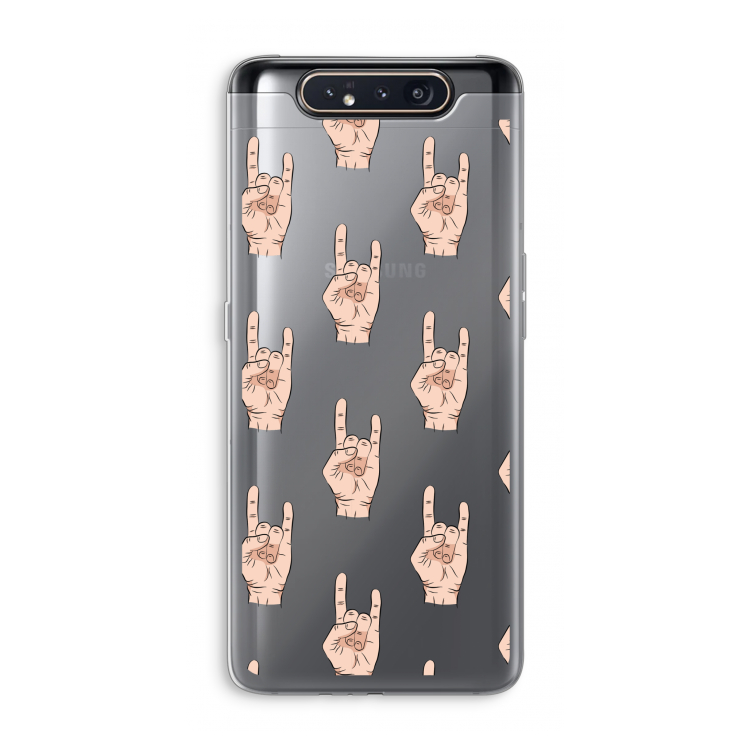 CaseCompany Rock: Samsung Galaxy A80 Transparant Hoesje