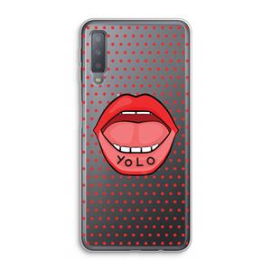 CaseCompany Yolo Denise: Samsung Galaxy A7 (2018) Transparant Hoesje