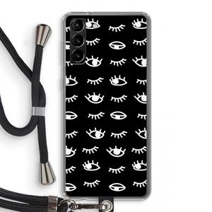 CaseCompany Eye pattern #3: Samsung Galaxy S21 Plus Transparant Hoesje met koord