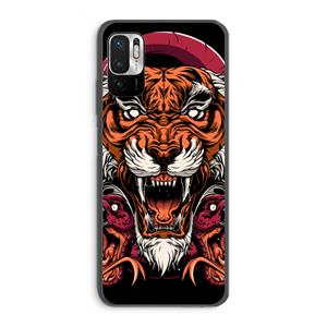 CaseCompany Tiger and Rattlesnakes: Xiaomi Redmi Note 10 5G Transparant Hoesje