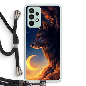 CaseCompany Night Guardian: Samsung Galaxy A52s 5G Transparant Hoesje met koord