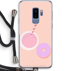 CaseCompany Donut: Samsung Galaxy S9 Plus Transparant Hoesje met koord