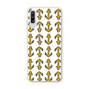 CaseCompany Musketon Anchor: Samsung Galaxy A70 Transparant Hoesje