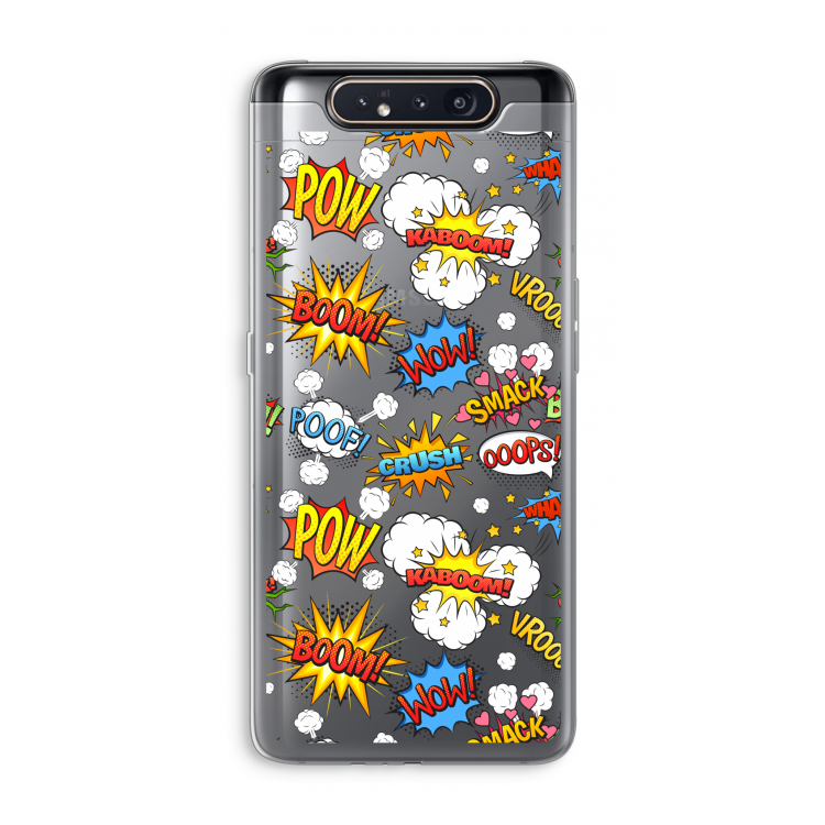 CaseCompany Pow Smack: Samsung Galaxy A80 Transparant Hoesje