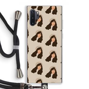 CaseCompany Bonjour mon amour: Samsung Galaxy Note 10 Plus Transparant Hoesje met koord