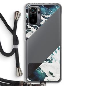 CaseCompany Golven: Xiaomi Redmi Note 10 Pro Transparant Hoesje met koord