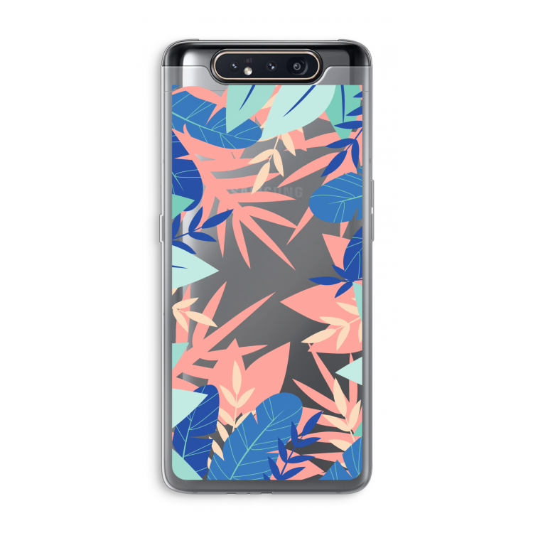 CaseCompany Tropisch: Samsung Galaxy A80 Transparant Hoesje