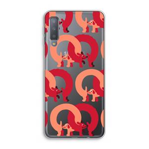 CaseCompany Dogs: Samsung Galaxy A7 (2018) Transparant Hoesje