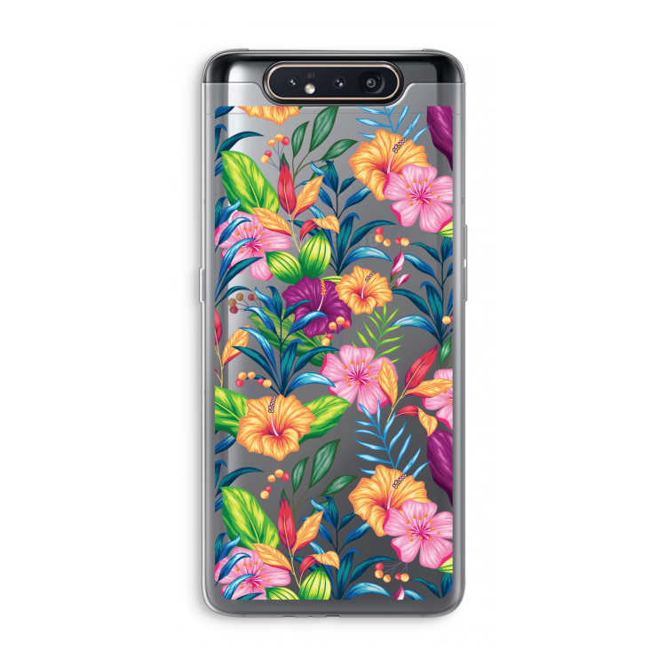 CaseCompany Tropisch 2: Samsung Galaxy A80 Transparant Hoesje