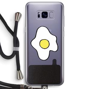 CaseCompany Spiegelei: Samsung Galaxy S8 Plus Transparant Hoesje met koord