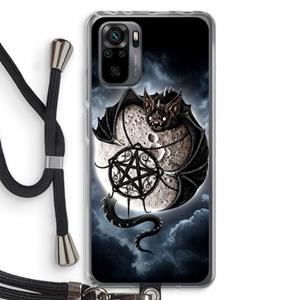 CaseCompany Volle maan: Xiaomi Redmi Note 10 Pro Transparant Hoesje met koord