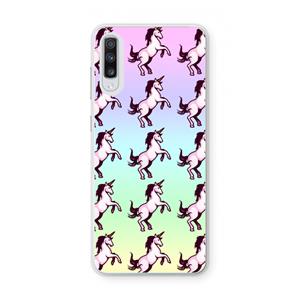 CaseCompany Musketon Unicorn: Samsung Galaxy A70 Transparant Hoesje