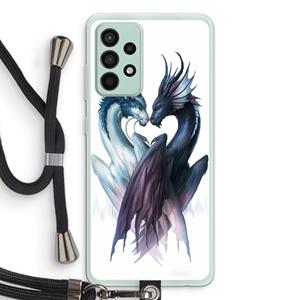 CaseCompany Yin Yang Dragons: Samsung Galaxy A52s 5G Transparant Hoesje met koord
