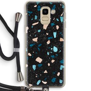 CaseCompany Terrazzo N°11: Samsung Galaxy J6 (2018) Transparant Hoesje met koord