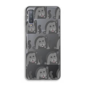 CaseCompany Cats: Samsung Galaxy A7 (2018) Transparant Hoesje