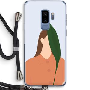 CaseCompany Leaf: Samsung Galaxy S9 Plus Transparant Hoesje met koord