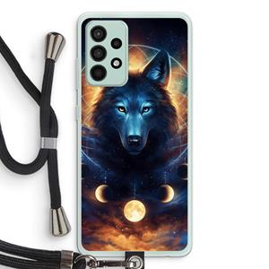 CaseCompany Wolf Dreamcatcher: Samsung Galaxy A52s 5G Transparant Hoesje met koord