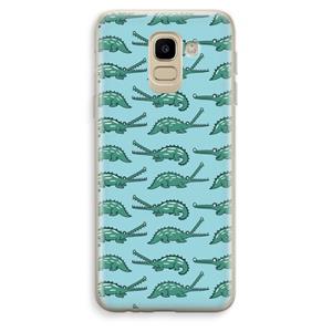 CaseCompany Kroko: Samsung Galaxy J6 (2018) Transparant Hoesje