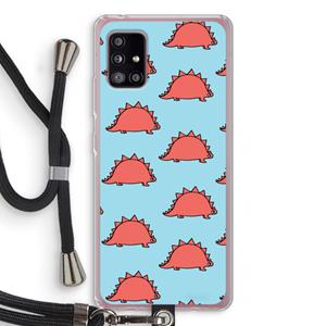 CaseCompany Dinosawrr: Samsung Galaxy A51 5G Transparant Hoesje met koord