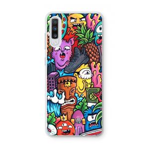 CaseCompany Vexx Mixtape: Samsung Galaxy A70 Transparant Hoesje