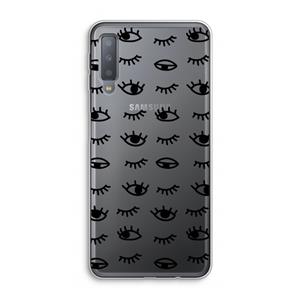 CaseCompany Eye pattern #2: Samsung Galaxy A7 (2018) Transparant Hoesje