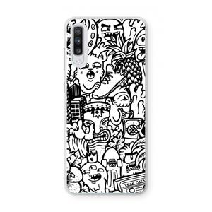 CaseCompany Vexx Mixtape #2: Samsung Galaxy A70 Transparant Hoesje