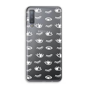 CaseCompany Eye pattern #3: Samsung Galaxy A7 (2018) Transparant Hoesje