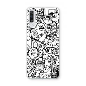 CaseCompany Vexx City #2: Samsung Galaxy A70 Transparant Hoesje