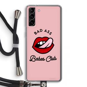 CaseCompany Badass Babes Club: Samsung Galaxy S21 Plus Transparant Hoesje met koord