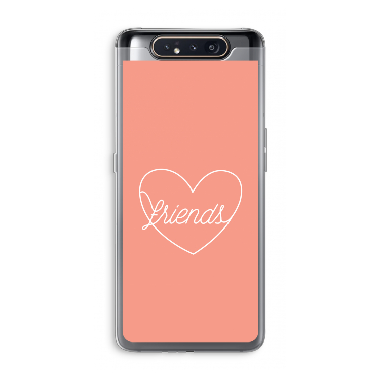 CaseCompany Friends heart: Samsung Galaxy A80 Transparant Hoesje