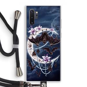 CaseCompany Vleermuizen Maan: Samsung Galaxy Note 10 Plus Transparant Hoesje met koord