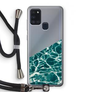 CaseCompany Weerkaatsing water: Samsung Galaxy A21s Transparant Hoesje met koord