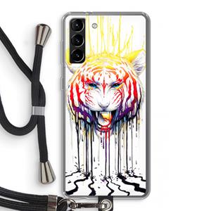 CaseCompany Fading: Samsung Galaxy S21 Plus Transparant Hoesje met koord