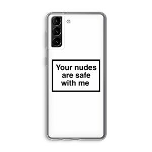 CaseCompany Safe with me: Samsung Galaxy S21 Plus Transparant Hoesje