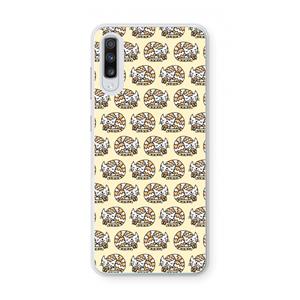 CaseCompany Slapende poes: Samsung Galaxy A70 Transparant Hoesje