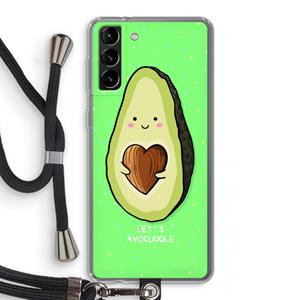 CaseCompany Avocuddle: Samsung Galaxy S21 Plus Transparant Hoesje met koord