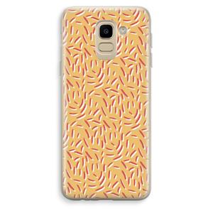 CaseCompany Camouflage: Samsung Galaxy J6 (2018) Transparant Hoesje