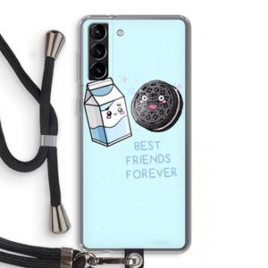 CaseCompany Best Friend Forever: Samsung Galaxy S21 Plus Transparant Hoesje met koord