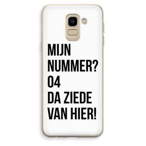CaseCompany Da ziede van hier: Samsung Galaxy J6 (2018) Transparant Hoesje