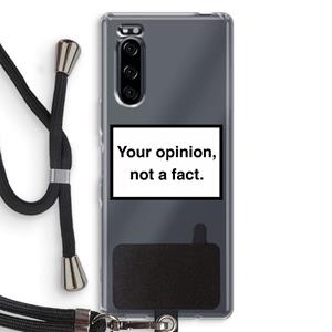 CaseCompany Your opinion: Sony Xperia 5 Transparant Hoesje met koord