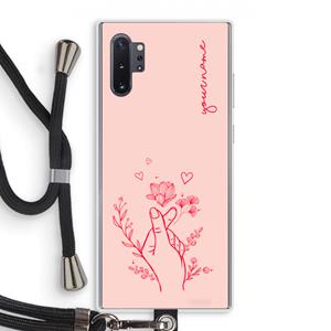 CaseCompany Giving Flowers: Samsung Galaxy Note 10 Plus Transparant Hoesje met koord