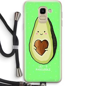 CaseCompany Avocuddle: Samsung Galaxy J6 (2018) Transparant Hoesje met koord