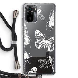 CaseCompany Tiny Bugs: Xiaomi Redmi Note 10 Pro Transparant Hoesje met koord