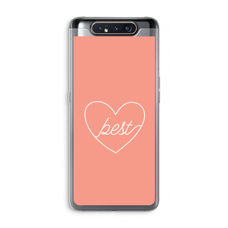 CaseCompany Best heart: Samsung Galaxy A80 Transparant Hoesje