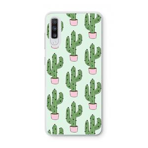 CaseCompany Cactus Lover: Samsung Galaxy A70 Transparant Hoesje