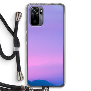 CaseCompany Sunset pastel: Xiaomi Redmi Note 10 Pro Transparant Hoesje met koord