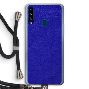 CaseCompany Majorelle Blue: Samsung Galaxy A20s Transparant Hoesje met koord