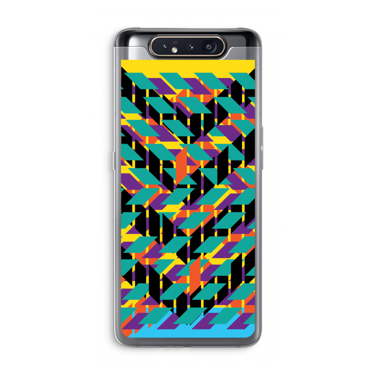 CaseCompany Skew Bee 1: Samsung Galaxy A80 Transparant Hoesje