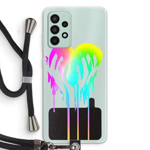 CaseCompany Hold My Heart: Samsung Galaxy A52s 5G Transparant Hoesje met koord