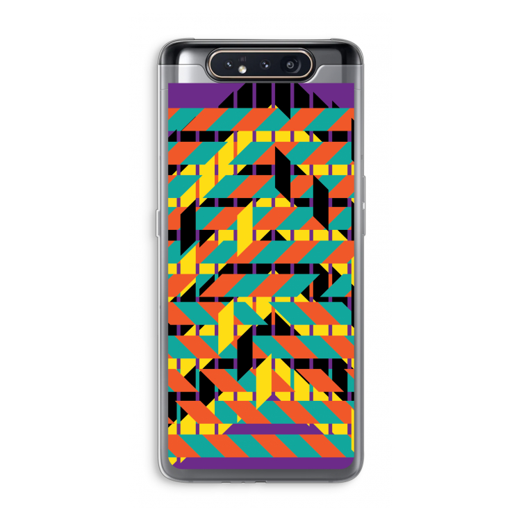 CaseCompany Skew Bee 2: Samsung Galaxy A80 Transparant Hoesje